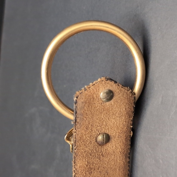 Beechers Brook black Leather Women's Belt with Gold Toned Metal Buckle . - Picture 5 of 11